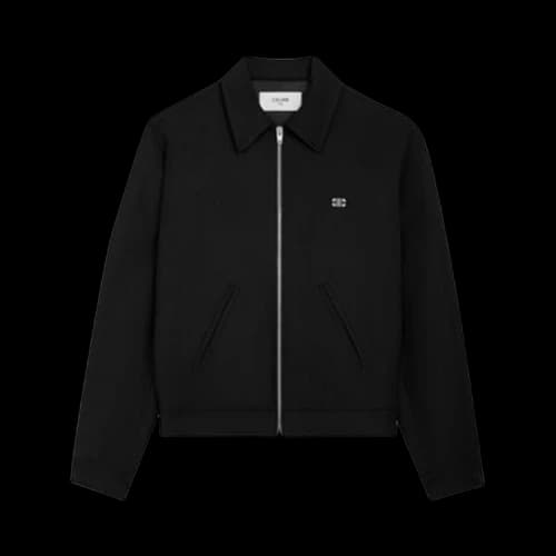 CELINE Blouson Triomphe Col Chemise 'Black'