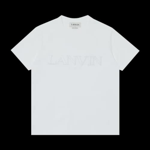 Lanvin Classic Fit Embroidered Tee 'Optic White'