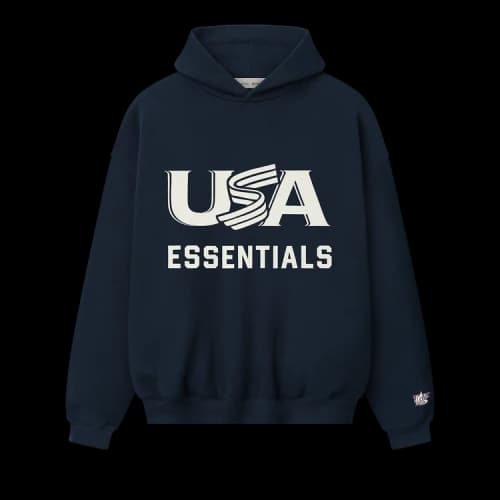 Fear of God Essentials USA Sport Hoodie 'Dark Sapphire'