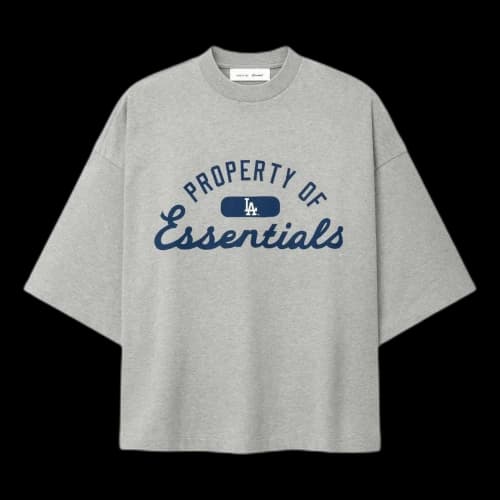 Fear of God Essentials x Dodgers Merch T-Shirt 'Concrete Heather'