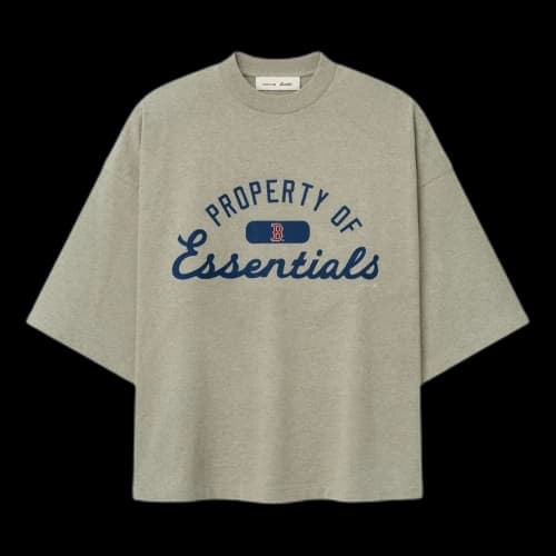 Fear of God Essentials x Red Sox Merch T-Shirt 'Seal Heather'