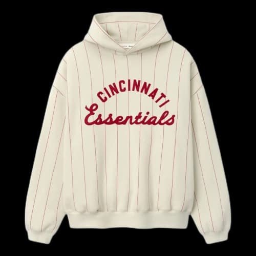 Fear of God Essentials x Reds Sport Hoodie 'Oat Red Pinstripes'