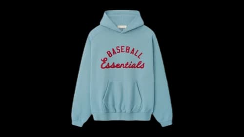 Fear of God Essentials MLB Raglan Sport Hoodie Stone Blue