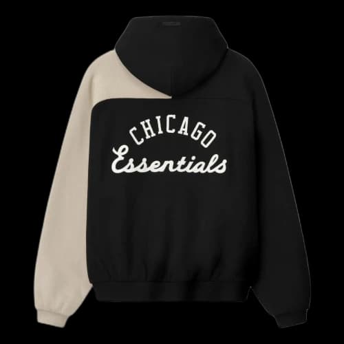 Fear of God Essentials x White Sox Raglan Half Zip Sport Hoodie 'Black'