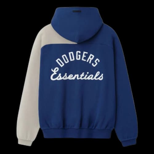 Fear of God Essentials x Dodgers Raglan Half Zip Sport Hoodie 'Estate Blue Seal'