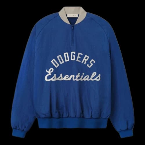 Fear of God Essentials x Dodgers Half Zip Pullover 'Estate Blue Seal Rib'