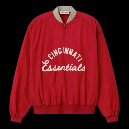 Fear of God Essentials x Reds Half Zip Pullover 'Stone Red Seal Rib'