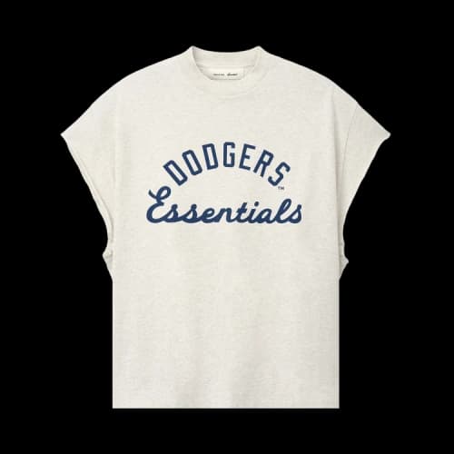 Fear of God Essentials Dodgers 90s Cut Off 'Oatmeal Heather'