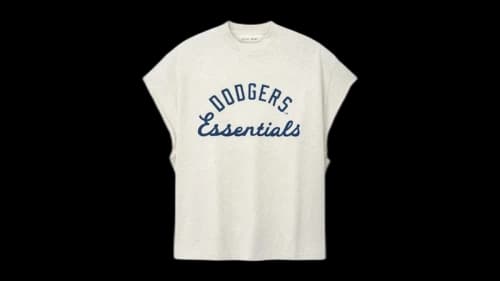 Fear of God Essentials Dodgers 90's Cutoff Oatmeal Heather