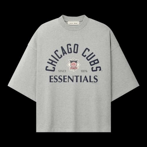 Fear of God Essentials Cubs National League Merch Tee 'Concrete Heather'