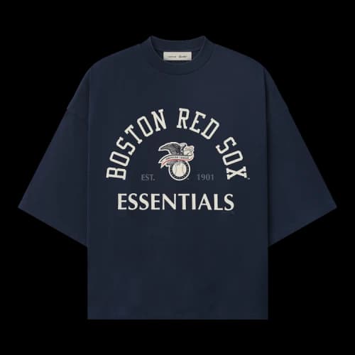 Fear of God Essentials Red Sox American League Merch Tee 'Dark Sapphire'
