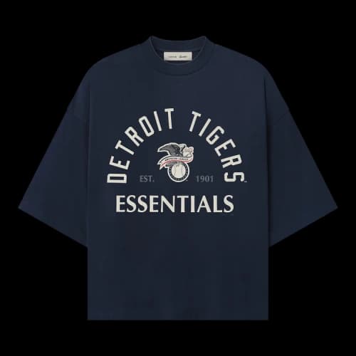 Fear of God Essentials Tigers American League Merch Tee 'Dark Sapphire'