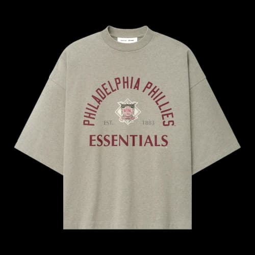Fear of God Essentials Phillies National League Merch Tee 'Seal Heather'