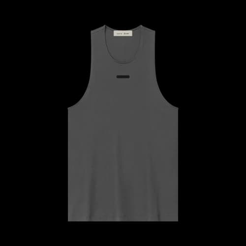 Fear Of God Essentials Tank Tops Unisex Iron Gray Crew Neck Moderate