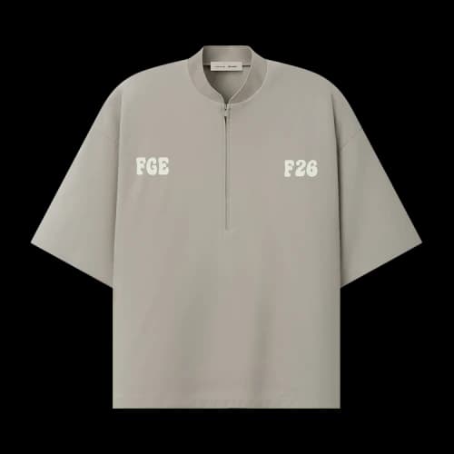 Fear of God Essentials Half Zip Shirt 'Seal'