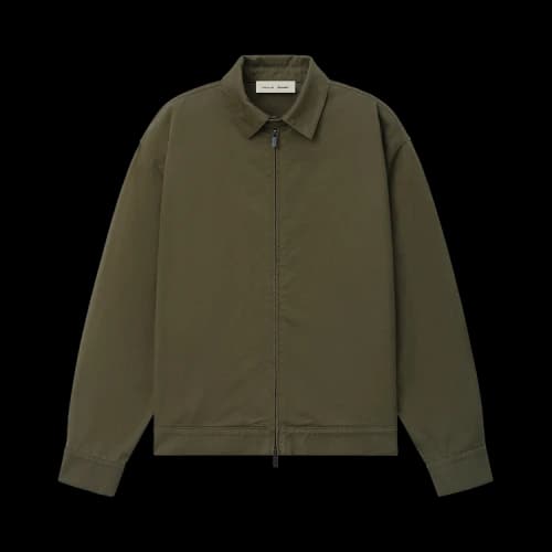 Fear of God Essentials Cotton Twill Work Jacket 'Moss'
