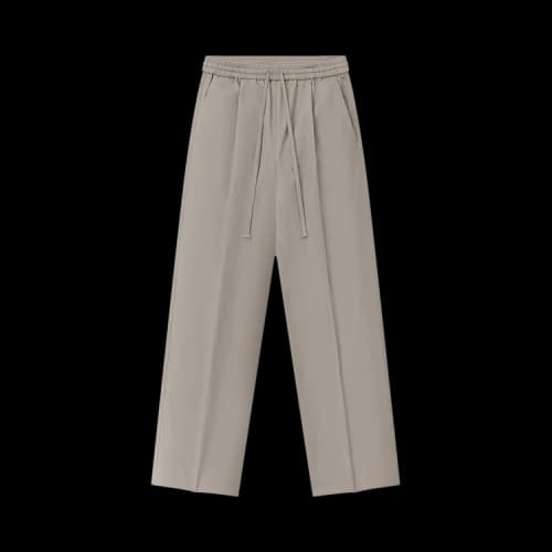 Fear of God Essentials Silk Blend Pleat Front Drawstring Pant 'Seal'