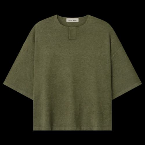 Fear of God Essentials Soft Knit Short Sleeve Henley 'Moss'
