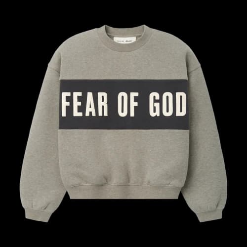 Fear of God Essentials Cropped Relaxed Panelled Sweatshirt 'Seal Heather/ Iron Grey'