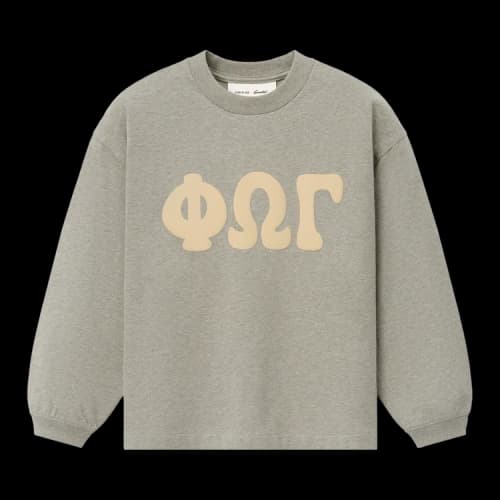 Fear of God Essentials Merch Long Sleeve Tee 'Seal Heather'