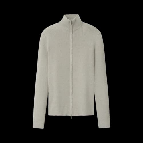 Fear of God Essentials Rib Knit Zip Up Jacket 'Seal'