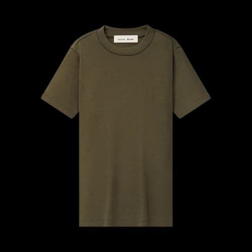 Fear of God Essentials Soft Rib Fitted T-Shirt 'Moss'