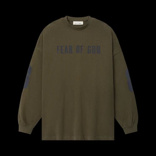 Fear of God Essentials Sport Mesh Merch Long Sleeve Tee 'Moss'