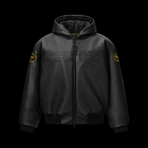 Fear of God Essentials Vanson Essentials Leather Hooded Bomber 'Black'