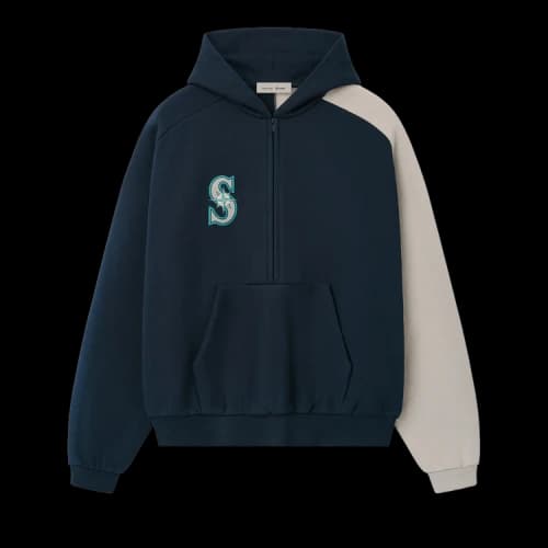 Fear of God Essentials Mariners Raglan Half Zip Sport Hoodie 'Dark Sapphire'