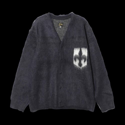 Needles Emblem Mohair Cardigan 'Navy'