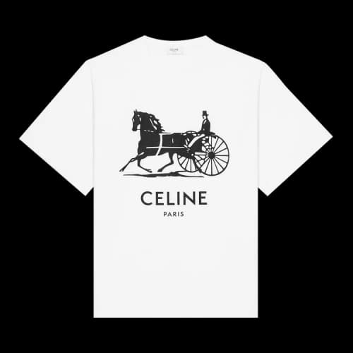 CELINE Relaxed T-Shirt 'Optic White/Black'