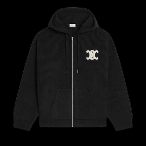 CELINE Hooded Cardigan 'Black'