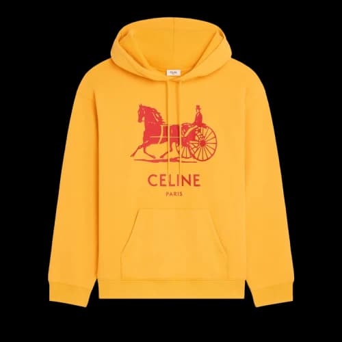 CELINE Relaxed Hoodie 'Jaune Tournesol/Red'