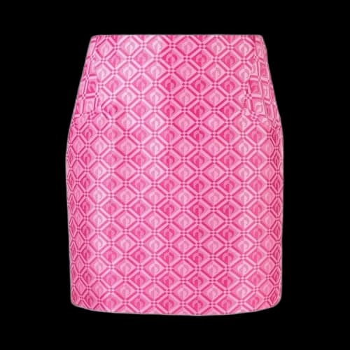 Marine Serre Moon Diamant Regenerated Jacquard Mini Skirt 'Moon Diamant Pink Jacquard'