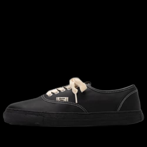 Maison MIHARA YASUHIRO PAST Sole 5 - Hole Leather Low-top Sneaker 'Black'