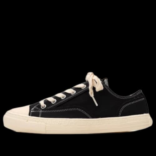 Maison MIHARA YASUHIRO PAST Sole 6 - Hole Canvas Low-top Sneaker 'Black'