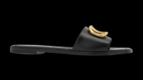 Valentino V Logo Signature Slippers Black (Women's)
