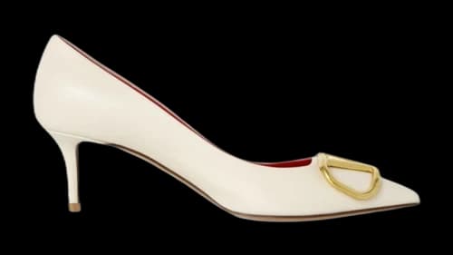 Valentino V Logo Signature Pumps Ivory (Women's)