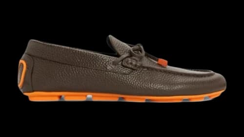 Valentino V Logo Signature Driving Loafer Brown