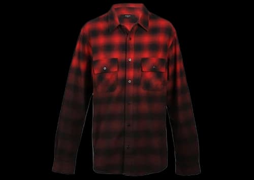 AMIRI Dip Dye Flannel Shirt Red/Black