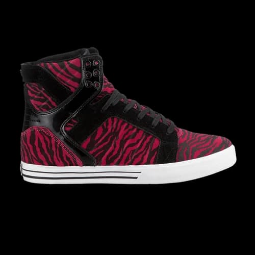 Supra Muska Skytop 'Black Magenta Zebra Stripes'