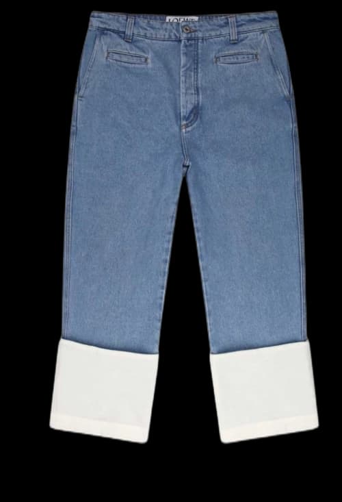 LOEWE Fisherman Jeans in Stone Washed Denim Blue