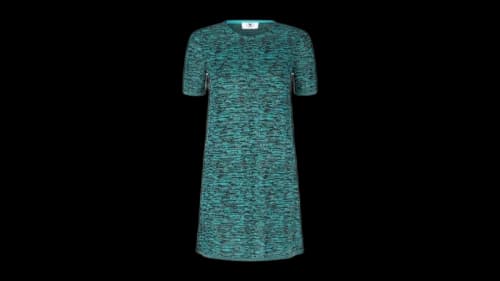 M Missoni Women's Space-Dye Knit Dress Teal/Black