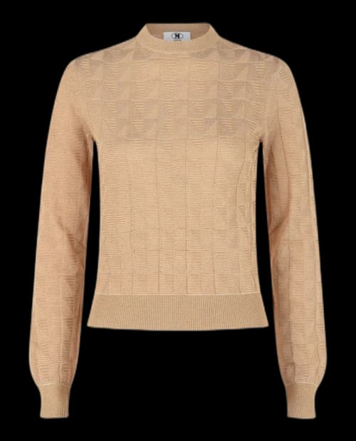 M Missoni Patterned Lame Crewneck Sweater Gold