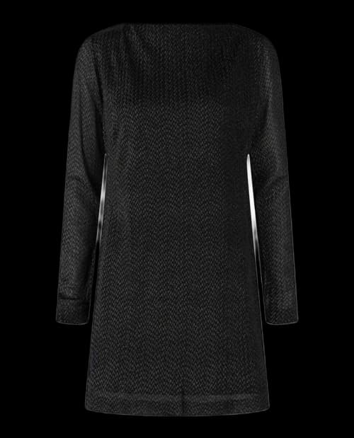 M Missoni Off The Shoulder Chevron Mini Dress Black Tones