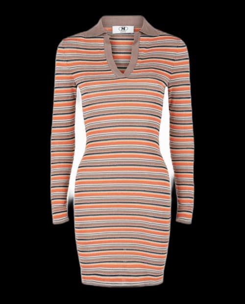 M Missoni Striped Polo Mini Dress Multi Orange Blue Pink Beige Stripes