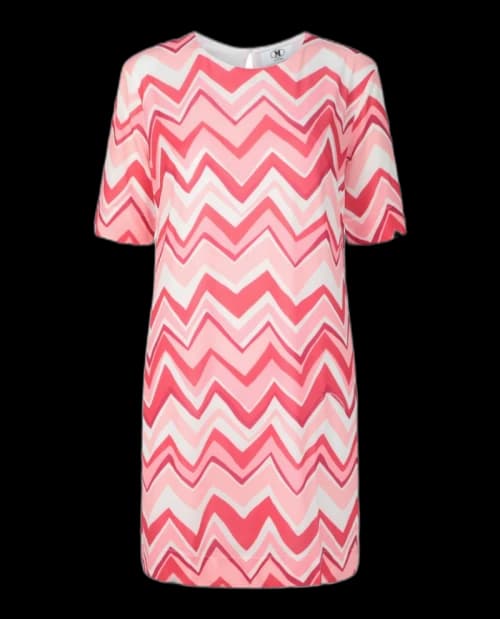 M Missoni Zig Zag Mini Dress Pink White