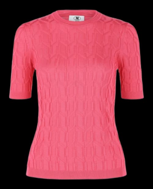 M Missoni Cable Knit Pattern Sweater Fuschia