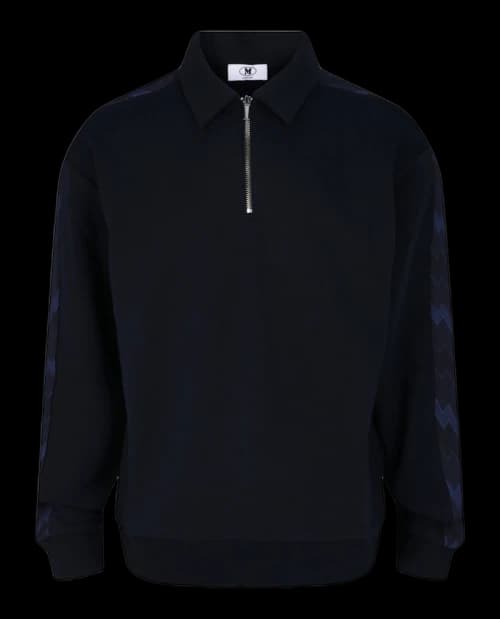 M Missoni Quarter Zip Sweater Blue Tones
