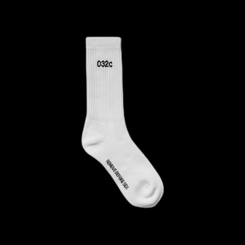 032C Remove Before Sex Crew Socks 'White/Black'